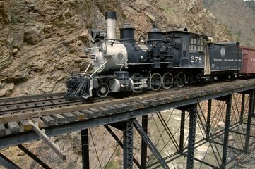 Ancien train à vapeur dans Black Canyon