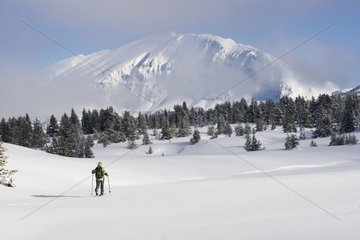 Ski touring in the Vercors Isère France