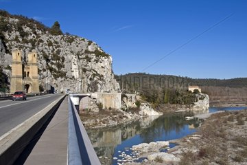 Mirabeau bridge over the Durance Vaucluse France