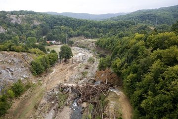 Veleka river after a devastating flood in Bulgaria