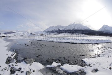 Gletscher Matanuska entlang des Glenn Highway in Alaska