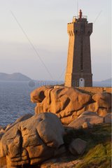 Ploumanach lighthouse on the Pink Granit Coast Brittany