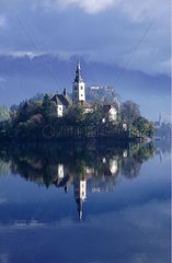Le lac de Bled  église