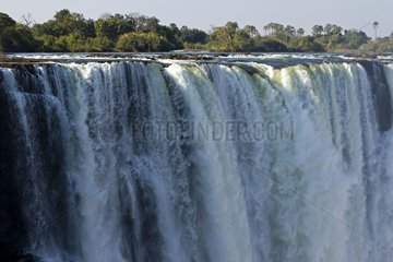 Victoria falls on the Zambezi river Zimbabwe