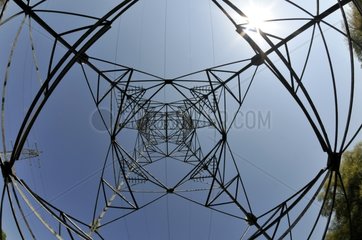 Elektrizität Pylons Franche-Comté Frankreich