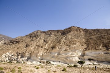 Reliefs of an arid landscape Oman