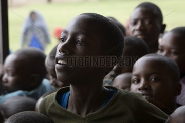 Portrait of a child attentive at the school Rwanda