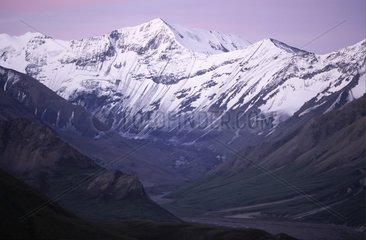 Tagesanbruch auf Alaska Range Denali NP USA