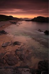 Coastal landscape of Talmine at dusk Highlands Scotland