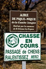 Control of hunting on public place in Haute-Provence France