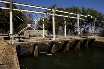 Hydroelectric channeling on the Zambezi River Victoria Falls