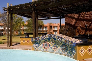 Fountain pool mosaic Victoria Falls Zambia