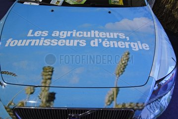 Flex fuel vehicle running on biofuel in Mulhouse
