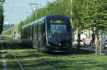 Bordeaux Straßenbahn auf der Thiers Avenue