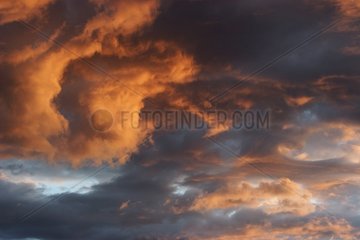 Clouds at sunset Etosha Namibia