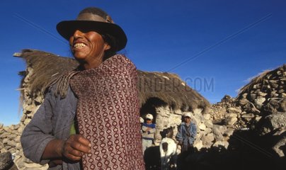 Portrait d'éleveur de lamas bolivien