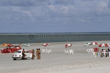 Coastal tourist beach close to Belem Brazil