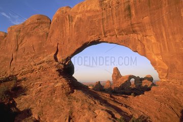 Turet arch and window in the Monument valley Utah USA