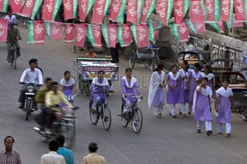 Traffic in town Uttar Pradesh India