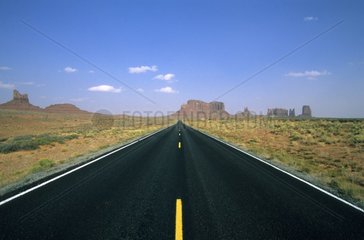 Road crossing Monument Valley the United States [AT]