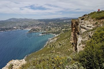 La Baie de Cassis seen from the Cap Canaille France
