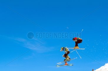 Jumping Ski cross in Spain