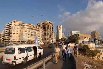 Boulevard im Libanon am Meer