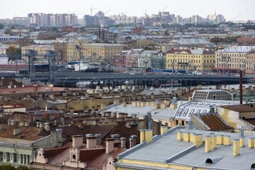 Non-tourist city of Saint-Petersburg Russia