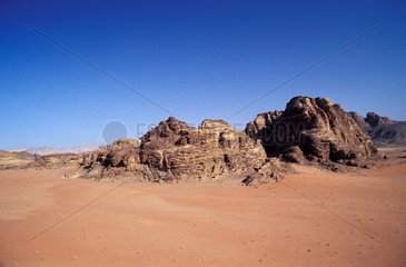 Landscape of desert in Jordan