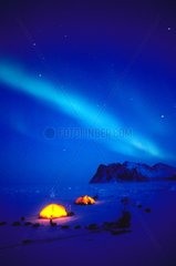 Aurore boréale sur le Cap Dalton Groenland