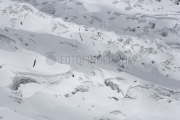 Details of the glacier Pisco Cordillera Blanca Peru