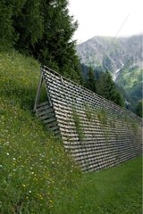 Wall support in the mountains in La Plagne Rhone-Alpes