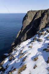 North Cape cliff overlooking the Ocean Arctic Norway