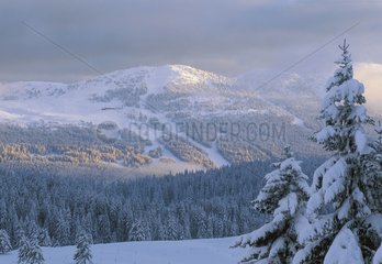 Les Monts Jura in Montoisey im Winter