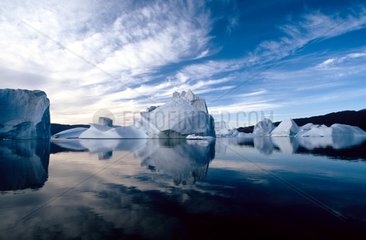 La baie des icebergs Milne Land Groenland