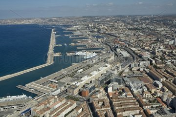 Air shot of autonomous port of Marseille France