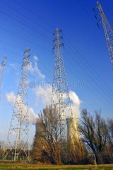 Tricastin Nuclear thermal power station and high-tension lin