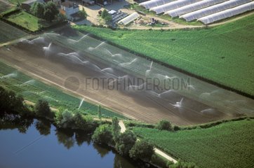Feldbewässerung im Dordogne Cazoules Valley