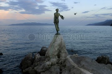 Statue symbole de la ville d'Opatija Croatie