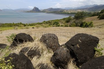 Felsen auf der nördlichen Küste der Insel Viti Levu Fiji