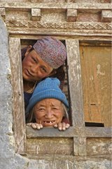Ladakh women in traditional window India