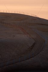 The runway at the peak of the Ventoux summit at dawn