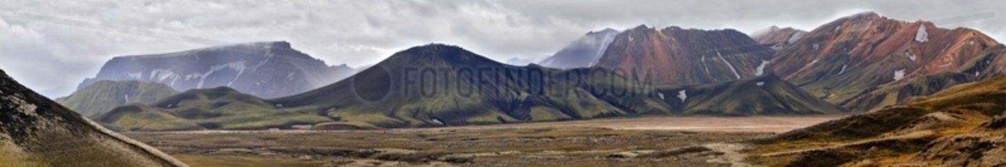 Volcanic landscape Landmannalaugar Iceland
