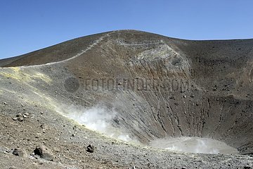 Vulkankrater in Vulcano Island Sizilien