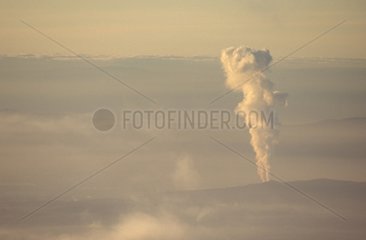 Plume of Water vapour from a nuclear thermal power station