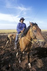 Kolumbianer zu Pferd Llanos Orientales Vichada Kolumbien