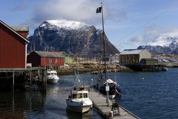 Stott Harbor auf der Winterinsel Nordsee Norwegen