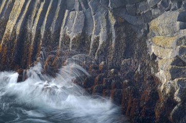 Basaltic organ pipes on the shore Anarstapi Iceland
