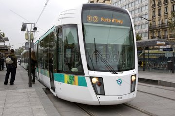 Tramway at Porte de Versailles Paris France