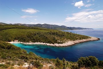 Kleine Bucht auf der Insel Korçala Croatie